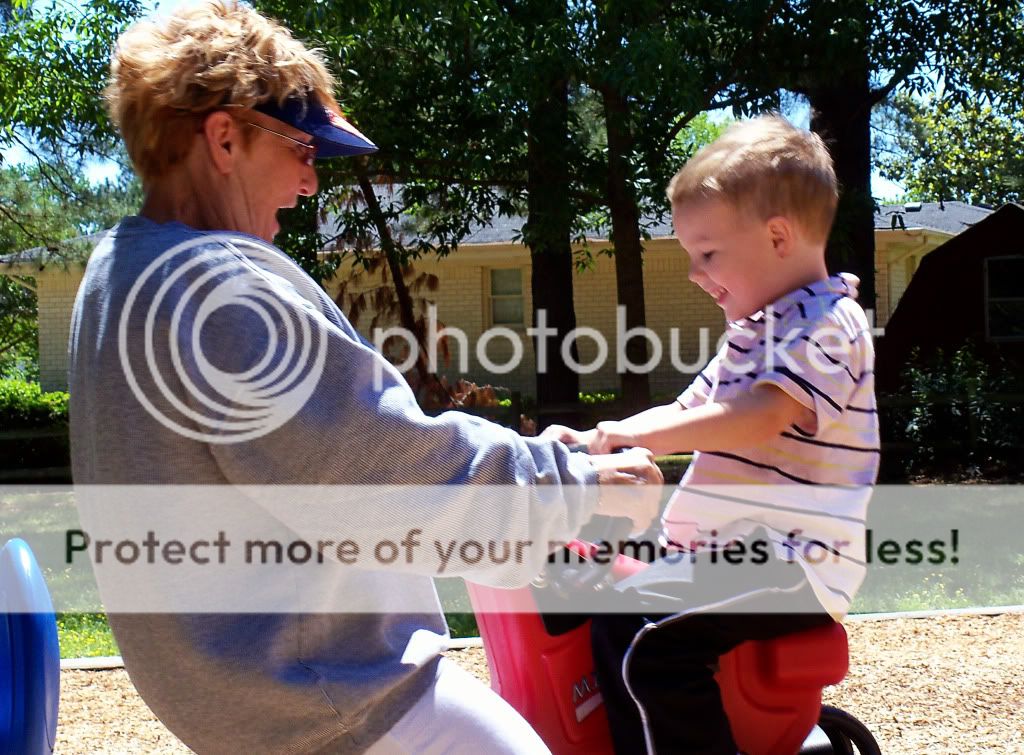 Mamaw and Troy playing in the park - May 2010