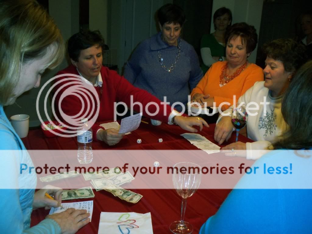 Playing bunco with the ladies