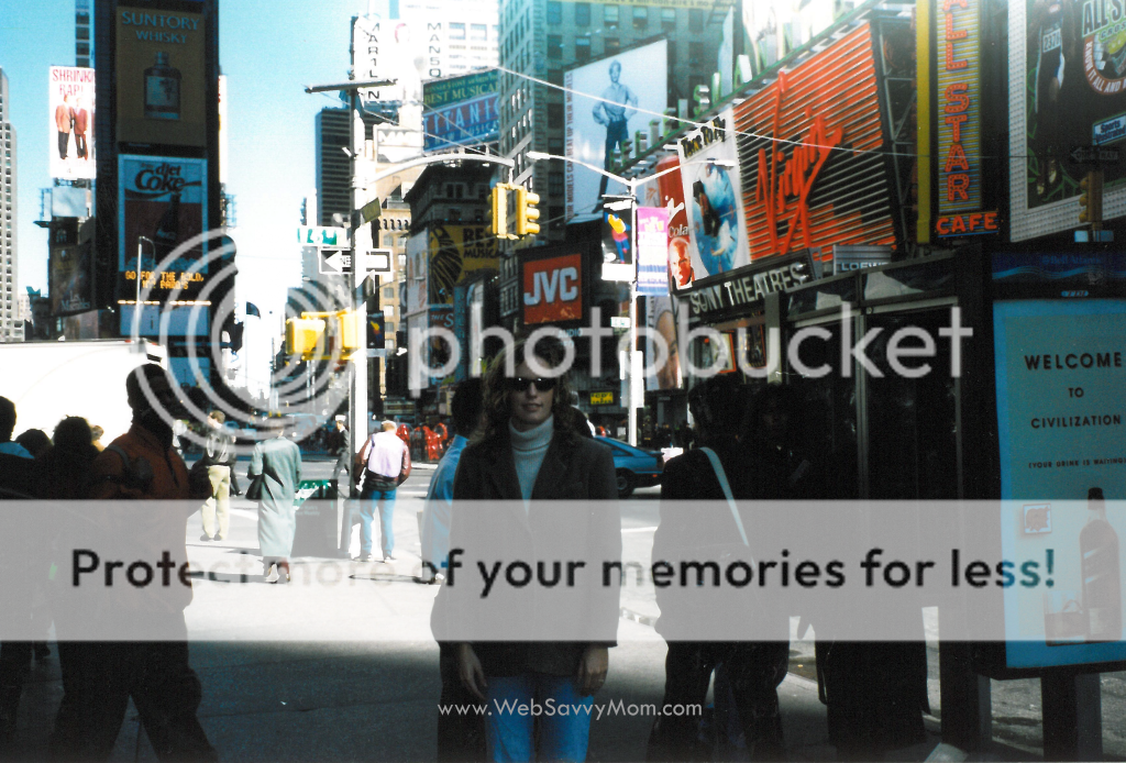 Deb in Times Square - October 1998