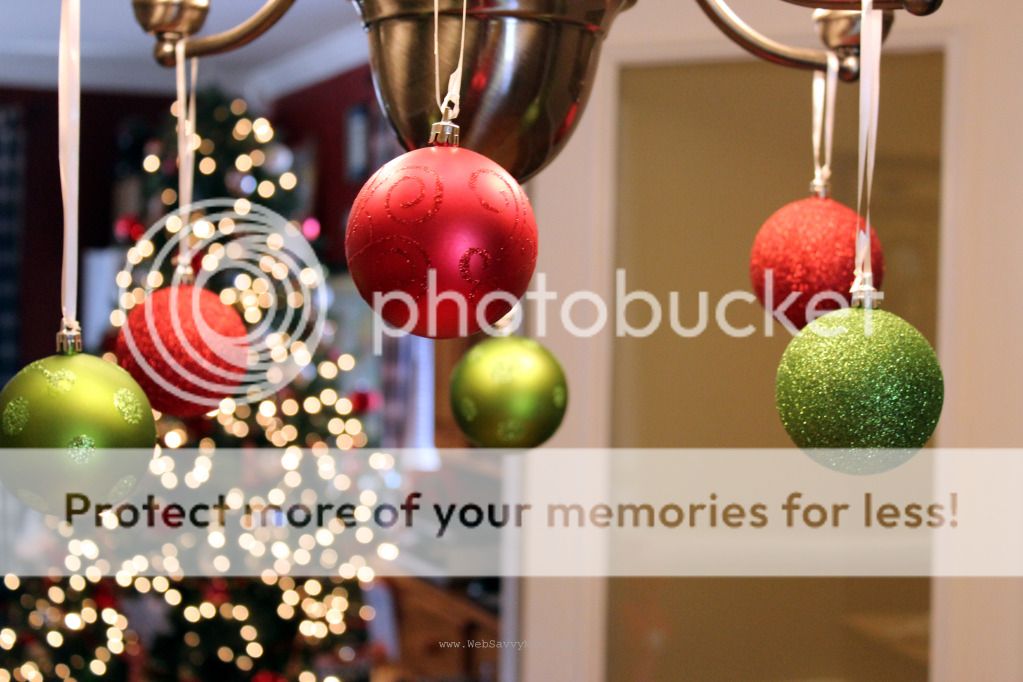 Christmas 2011, ornaments from the chandelier