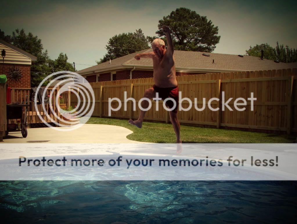 Action Jackson jumping into the pool - June 2011