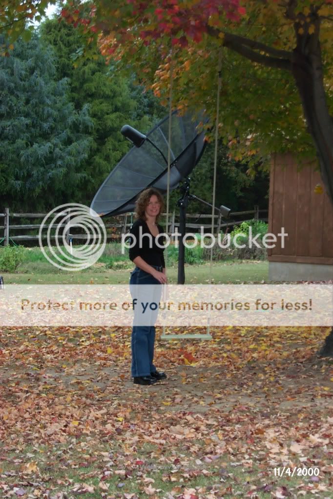 Deb at lake - autumn - October 2000