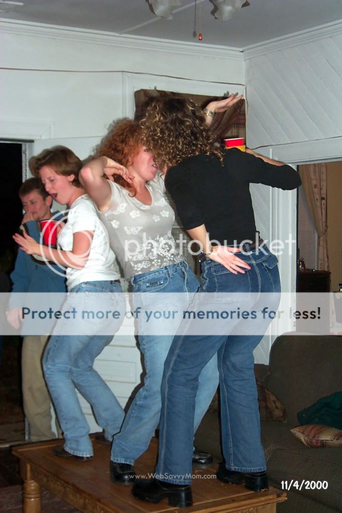 Dancing on table - October 2000