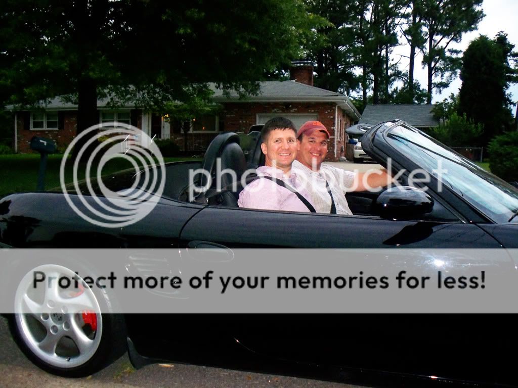Porsche boxter convertible with Eric and Tim - June 2010