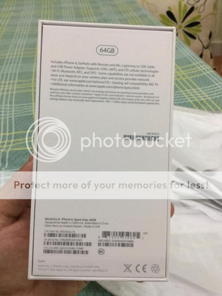 iP6 space grey 64 GB quốc tế Mỹ mua tại AppleStore 19,5 tr - 2